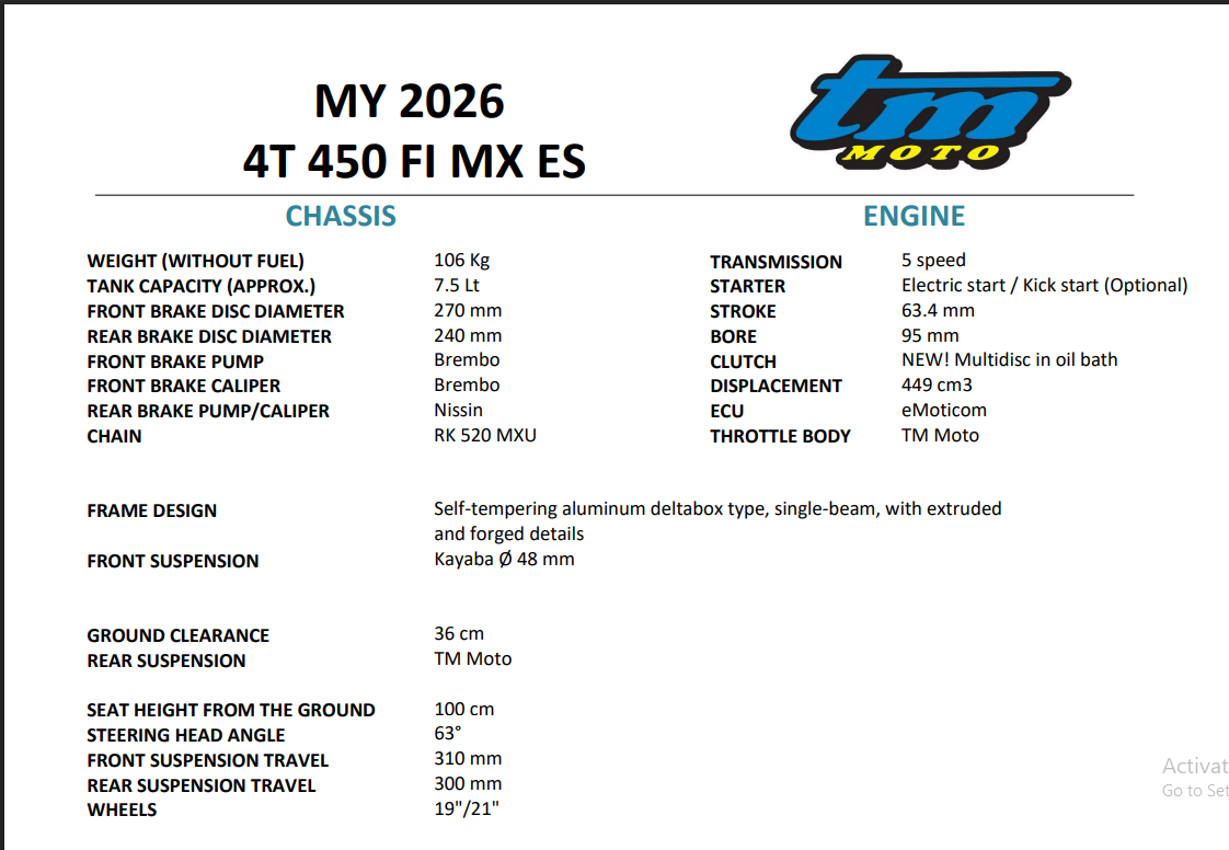 image 6 of 2026 MX 450 Fi 4 STROKE